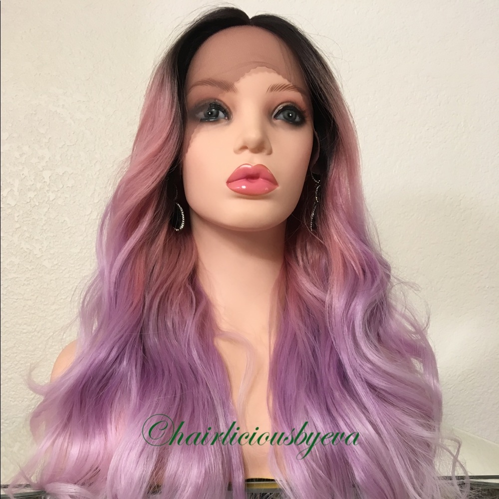 24 inch long Balayage wig lace front ombré - Picture 7 of 7